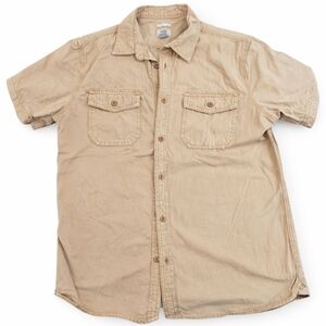 Old Navy Tan and Blue Casual Button Down Shirts